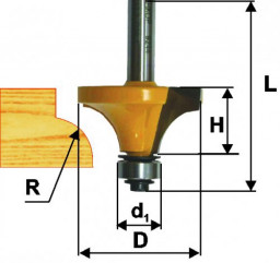 Фреза кромочная калевочная ЭНКОР  28,6*13*4 мм