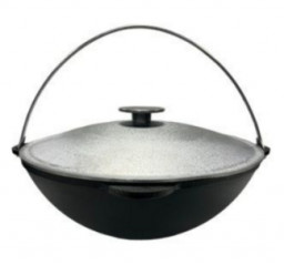 Казан чугунный походный 12,0 л с алюминиевой крышкой Гардарика