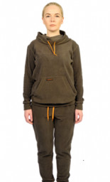 Костюм флисовый женский (худи) темная олива WOLF