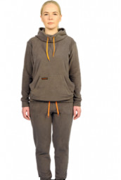 Костюм флисовый женский (худи) темная серый WOLF