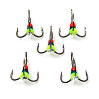 Крючок  тройник светофор Namazu с каплей и камнем, размер 12 (INT), цвет YG (5 шт.)/800/400/