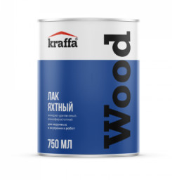 Лак яхтный глянцевый 0,75л Kraffa WOOD