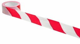 Лента сигнальная 50*200 красно-белая Альянс