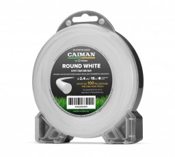 Леска профессиональная CAIMAN Round White by Unisaw круглая 2,4 мм 15 м