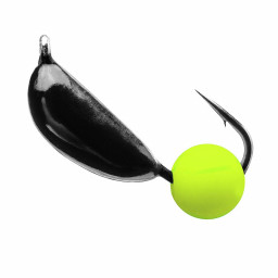 Мормышка вольф. БАНАН 0,6г ядреный глаз желтый неон d2,5  Premier Fishing