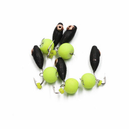 Мормышка вольф. безнасадочная ЯМАН Овсинка с коронкой из никеля, d-3 мм, вес 0,7 г, кристалл хамелео