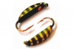 Мормышка вольфрам Супер банан с ушком краш. 3мм 0,55гр 45 Helios