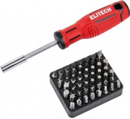 Отвертка и набор бит 53 шт ELITECH