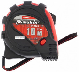 Рулетка 10 м*32 мм обрезиненный корпус зацеп с магнитом МАТRIХ