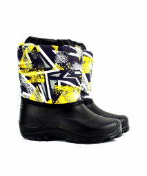 Сапоги зимние детские из ЭВА с комбинированным верхом черная скорость Дарина Д667