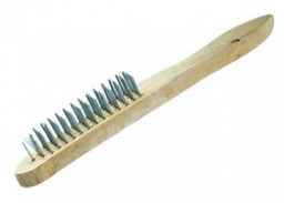 Щетка 4-рядная металлическая с деревянной ручкой "SPARTA"