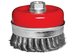 Щетка для УШМ 100 мм М14 "чашка" крученая металлическая проволока МАТRIХ