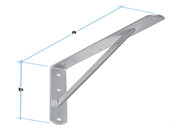 Стальной кронштейн усиленный (плоский)  250x400 оцинкованный WSWP 400 G  