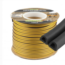 Уплотнитель самоклеящийся промышленный PRAKTISCHE HOME 14х12мм D-40 м черный ЦЕНА ЗА 1 п.м. в 1 слой