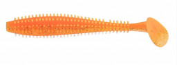Виброхвост несъедобный Helios Shaggy 3,35"/8,5 см Orange & Sparkles