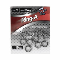 Заводное кольцо Namazu RING-A, цв. Cr, р. 2 ( d=10,3 mm), test-35 кг (уп.10 шт)